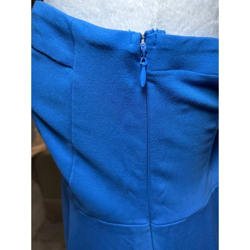 Hollister Royal Blue Strapless Skater Skirt Dress Large Corset Top Stretch‎